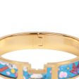 Hermes  Les Nuages Flamboyante  Clic Clac H Narrow Enamel Bracelet Sale