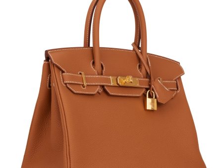 Hermes Birkin 30 Gold Togo Gold Hardware Hot on Sale