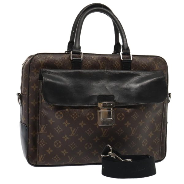 LOUIS VUITTON Monogram Macassar Soft briefcase Bag 2way M56719  bs17853 Online Hot Sale