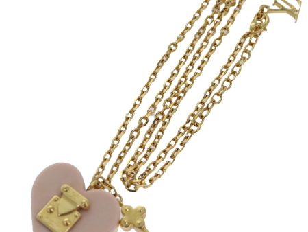 LOUIS VUITTON Pandantif Rock Me Necklace Necklace metal Gold Pink  87373 Hot on Sale