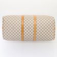 LOUIS VUITTON Damier Azur Keepall Bandouliere 55 Boston Bag N41429 Auth 87614A on Sale