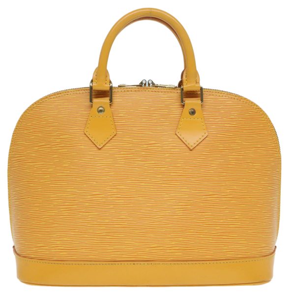 LOUIS VUITTON Epi Alma Hand Bag Yellow M52149  80695 For Cheap