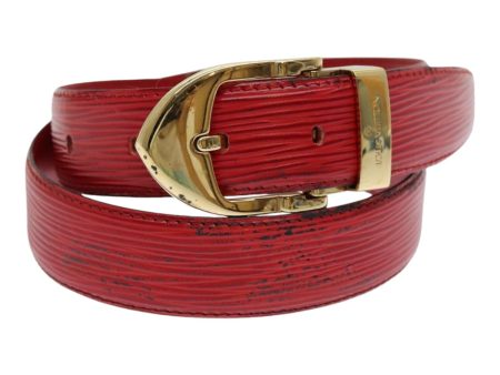 LOUIS VUITTON Epi Ceinture Belt 33.5   Red  hk1545 Online Sale