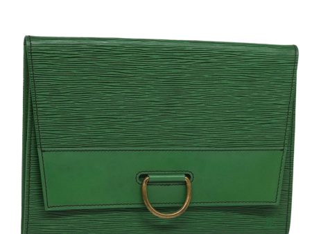 LOUIS VUITTON Epi Jena Clutch Bag Green M52724  ar12186 For Cheap