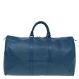 LOUIS VUITTON Epi Keepall 50 Boston Bag Blue M42965  82637 For Discount