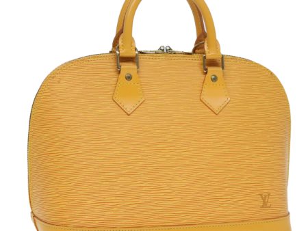 LOUIS VUITTON Epi Alma Hand Bag Yellow M52149  80695 For Cheap