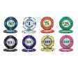 Scroll 10 Gram Ceramic Poker Chip Sample Pack - 8 Chips For Sale