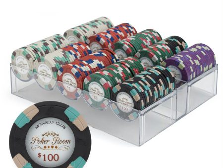 200ct Claysmith Gaming Monaco Club Chip Set in Acrylic For Cheap