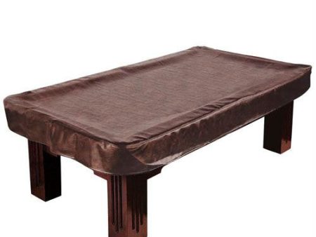 9-Foot Brown Leatherette Billiard Table Cover Fashion