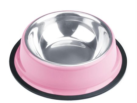 8oz. Pink Stainless Steel Dog Bowl Online Sale