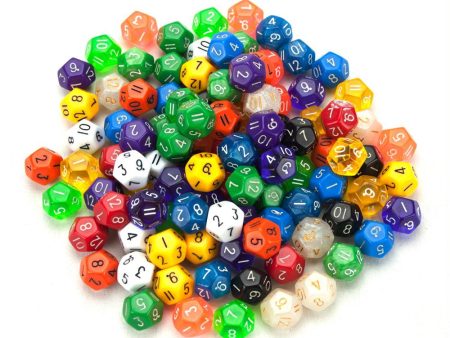 100+ Pack of Random D12 Polyhedral Dice in Multiple Color Hot on Sale