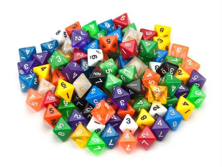 100+ Pack of Random D8 Polyhedral Dice in Multiple Colors Discount