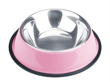 16oz. Pink Stainless Steel Dog Bowl Online Sale