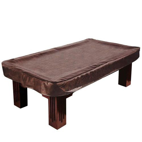 8-Foot Brown Leatherette Billiard Table Cover Supply